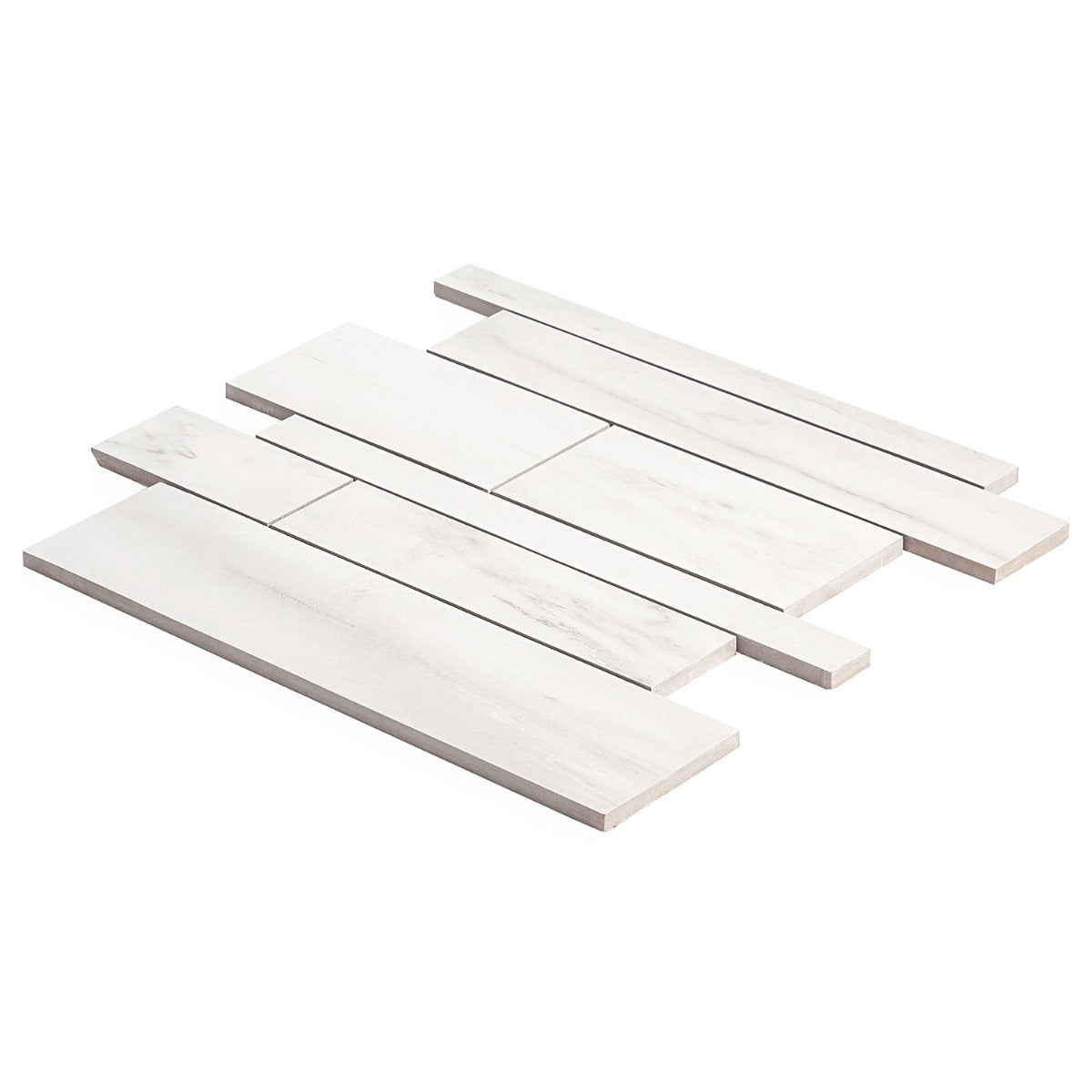 DreamStone Dolomite Snow Railroad Matte Porcelain Mosaic Tile