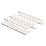 DreamStone Dolomite Snow Railroad Matte Porcelain Mosaic Tile