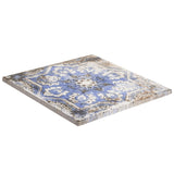 Lenox Flora Blue 8x8 Matte Porcelain Tile - Mediterranean Design