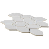 Bond Palladium Light Gray Foliage Hexagon Matte Porcelain Mosaic Tile