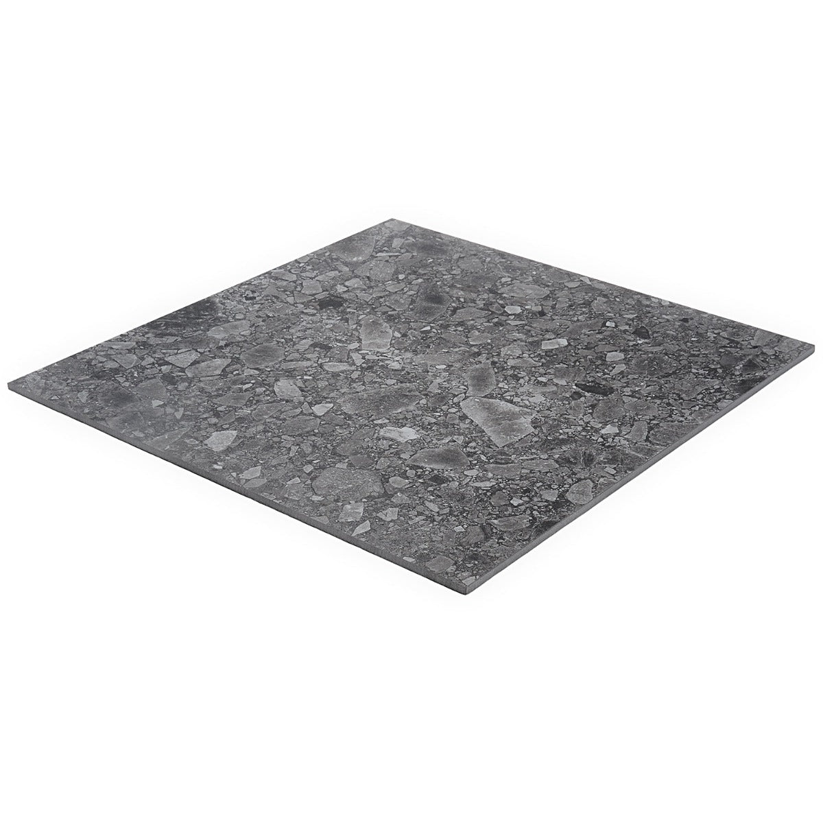 Rizo Charcoal Gray Terrazzo Look Matte Porcelain Tile - 24x24