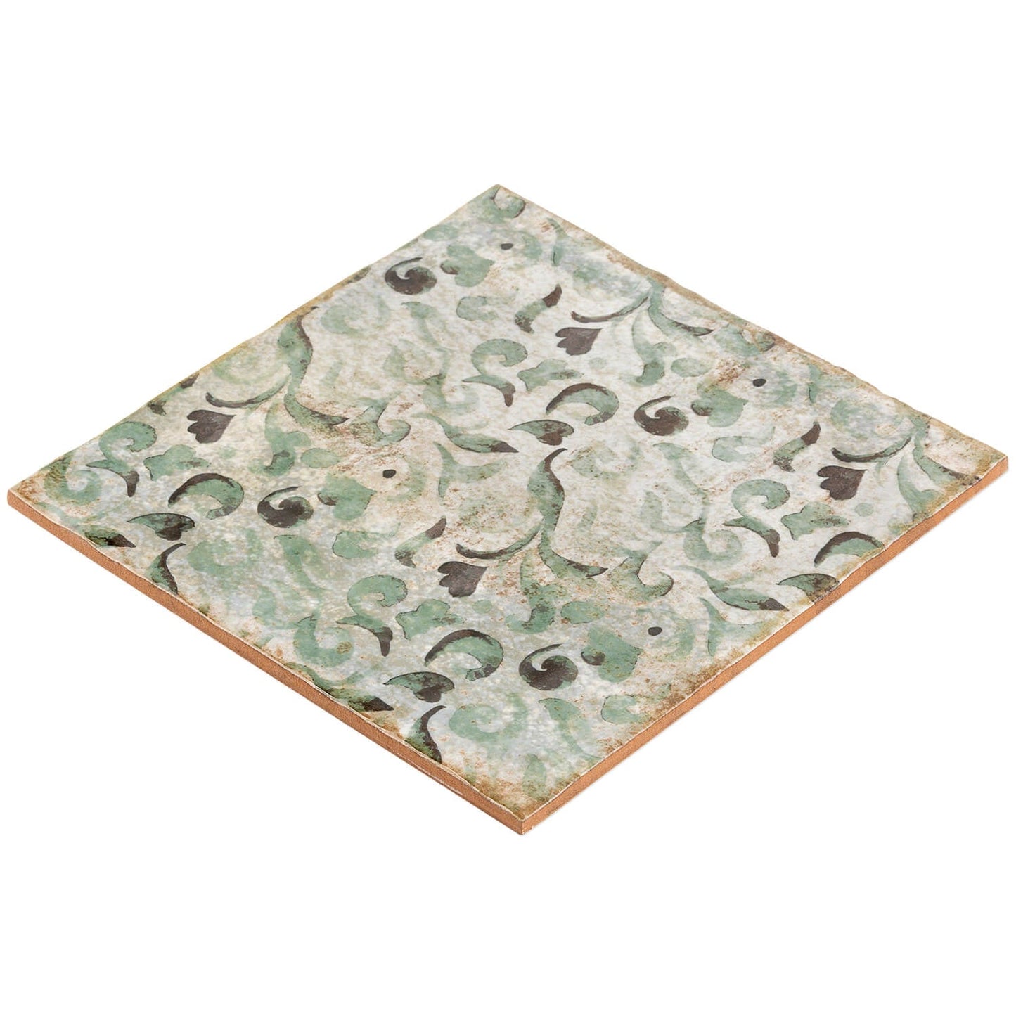 Angela Harris Savona Green 8x8 Polished Ceramic Wall Tile