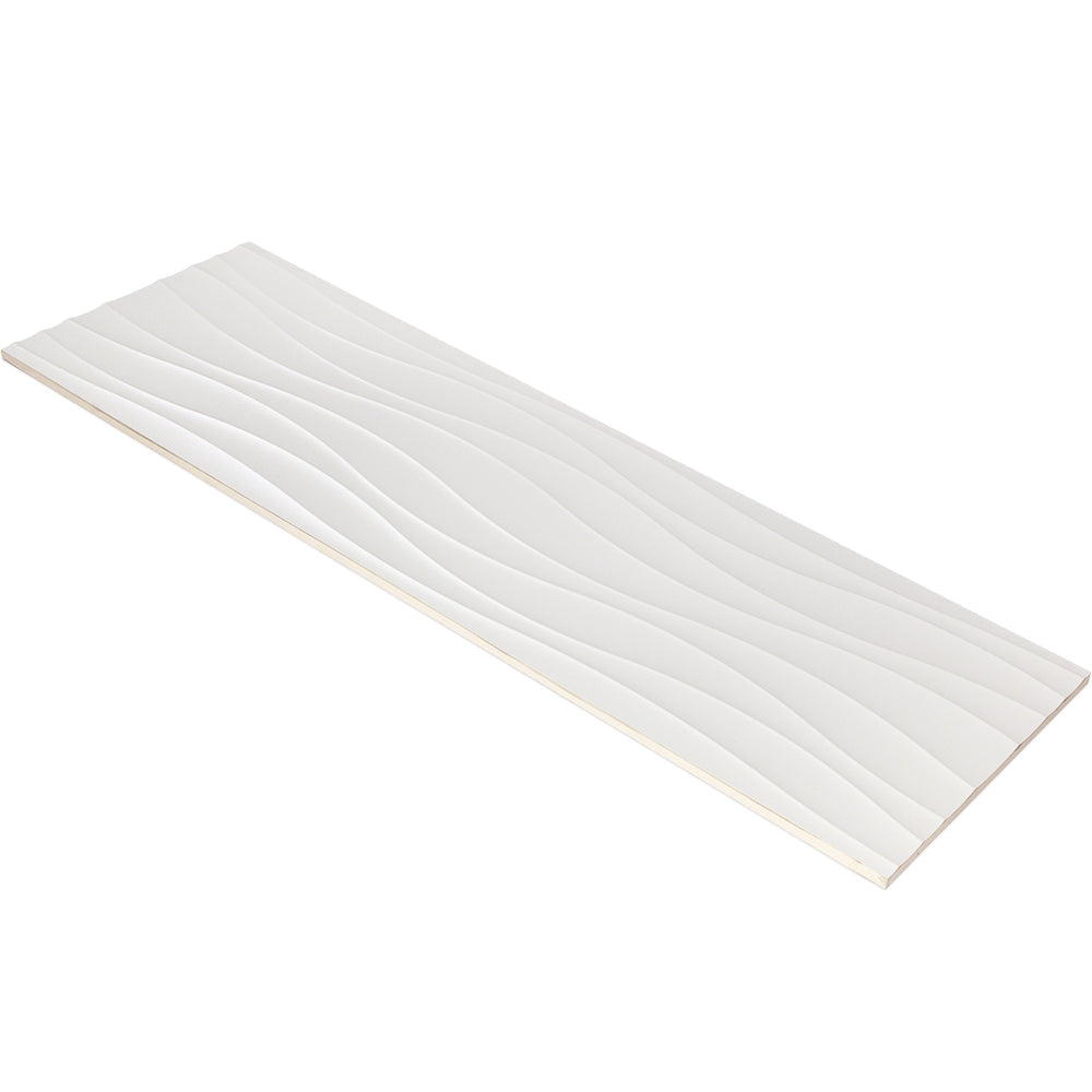 Whistler Slalom White 12x36 Semi-Polished Ceramic Wall Tile