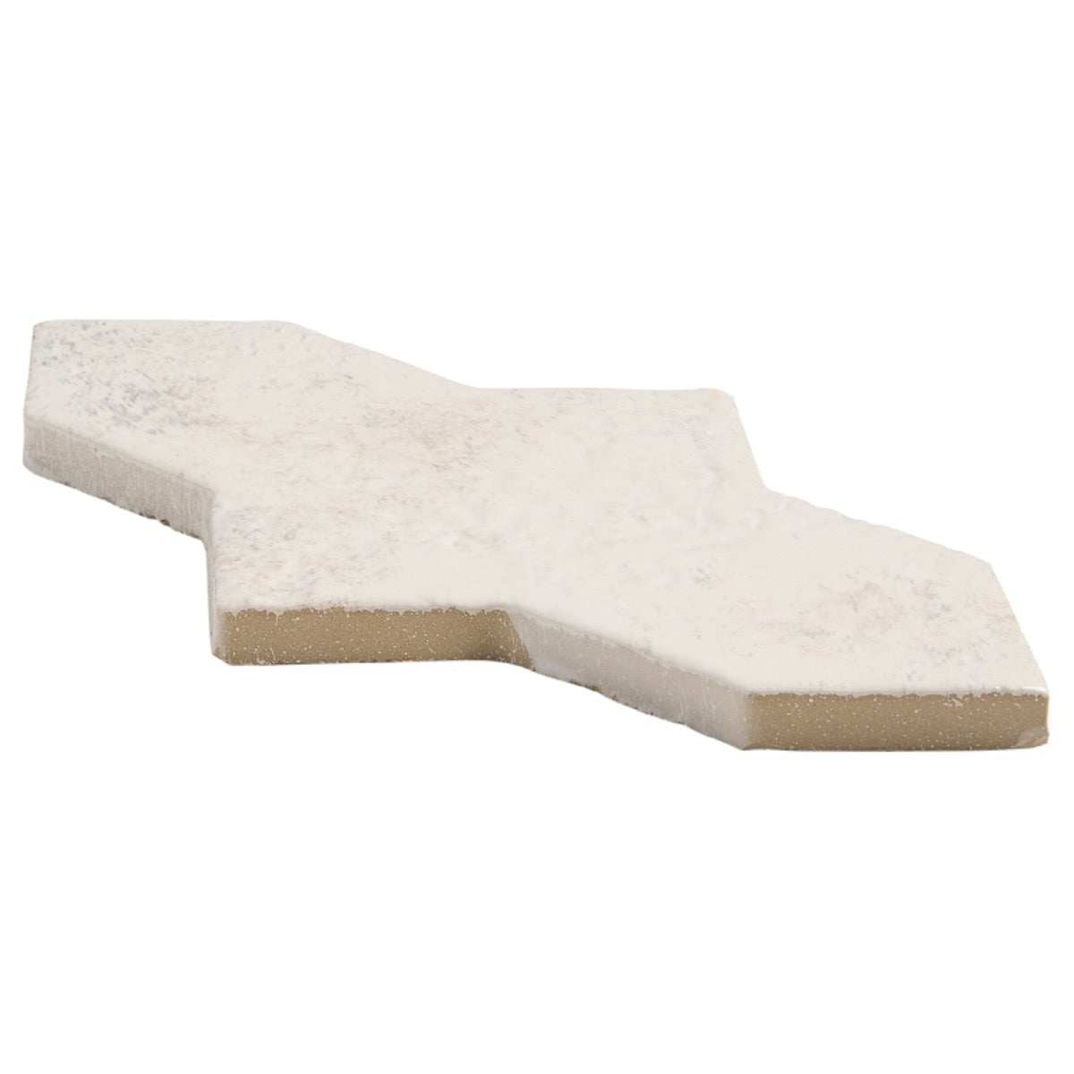 Greta Cruz Seashell White 5x8 Glossy Textured Porcelain Tile