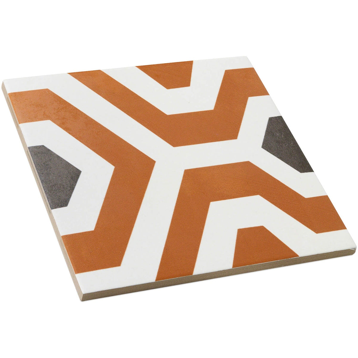 Bella Soumaya Orange 9x9 Matte Porcelain Tile - Lux Tile