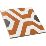 Bella Soumaya Orange 9x9 Matte Porcelain Tile - Lux Tile