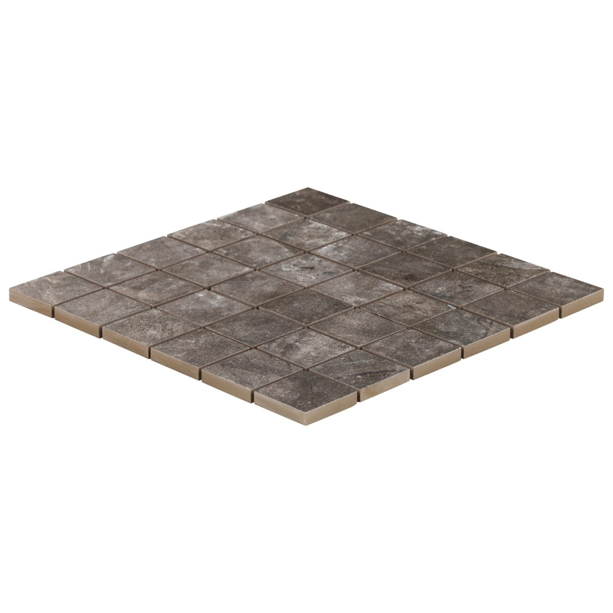 Santo Earth Brown 2x2 Matte Porcelain Mosaic Tile - Lux Tile