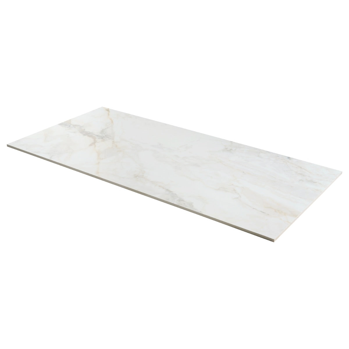 Calacatta Macchia White Gold 24x48 Marble Look Matte Porcelain Tile - Lux Tile
