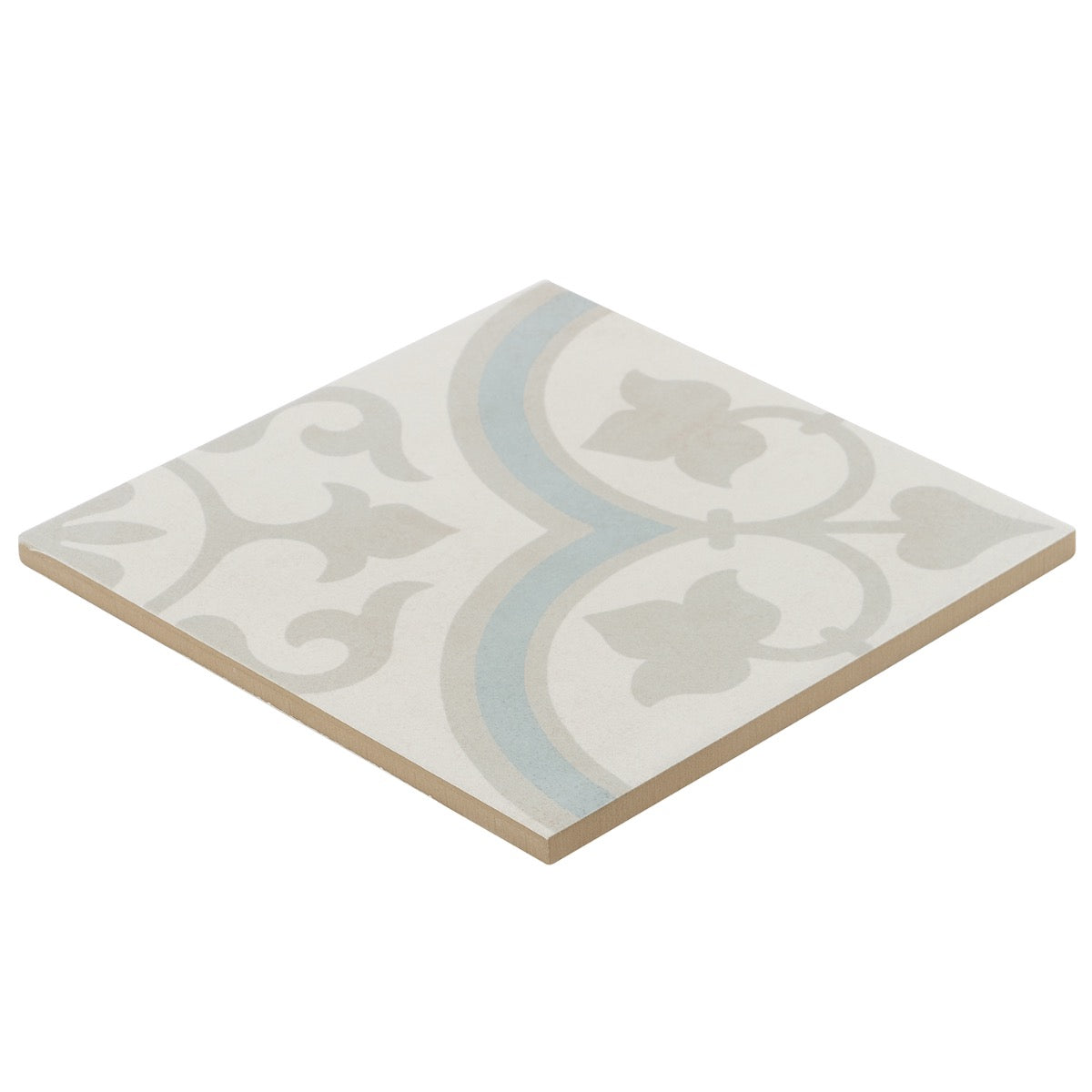 Lapaz Ornate Silver 9x9 Matte Porcelain Tile - Lux Tile