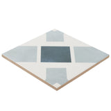 Lapaz Cross Blue 9x9 Matte Porcelain Tile - Lux Tile