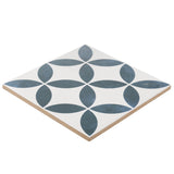 Lapaz Petals Blue 9x9 Matte Porcelain Tile - Lux Tile