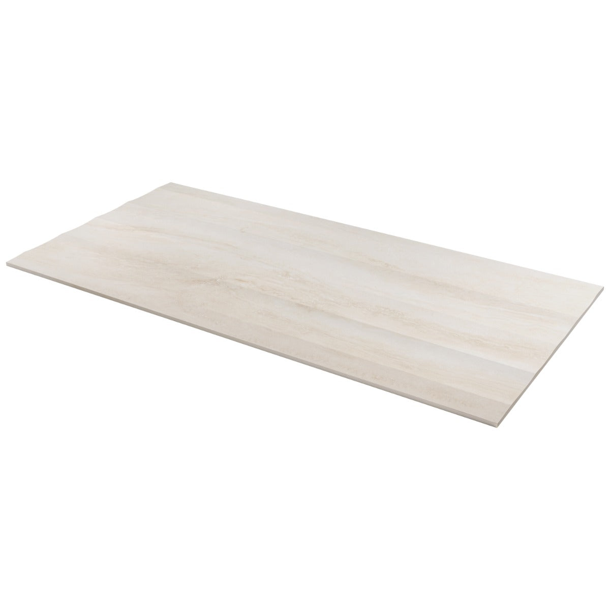 Lumar Waves 3D Travertino Bianco Warm White 24x48 Matte Porcelain Tile