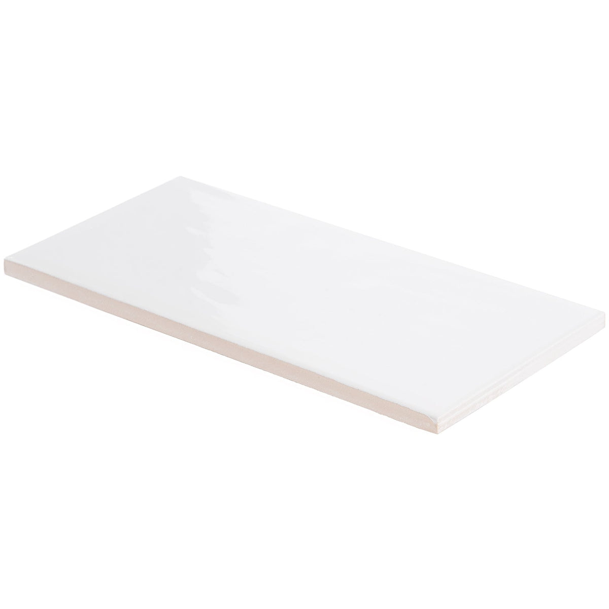 Bellami Bianco White 5x10 Glossy Ceramic Subway Tile - Lux Tile