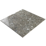 Rizo Antracite Dark Gray 24x24 Terrazzo Look Semi-Polished Porcelain Tile