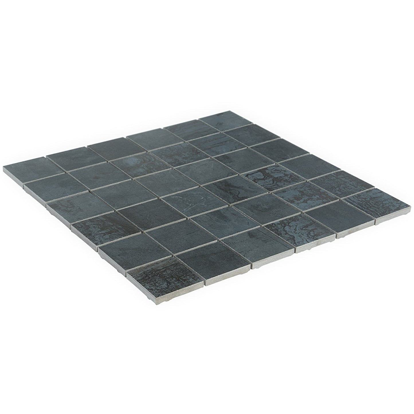 Angela Harris Metallic Blue Matte Porcelain Mosaic Tile 2x2