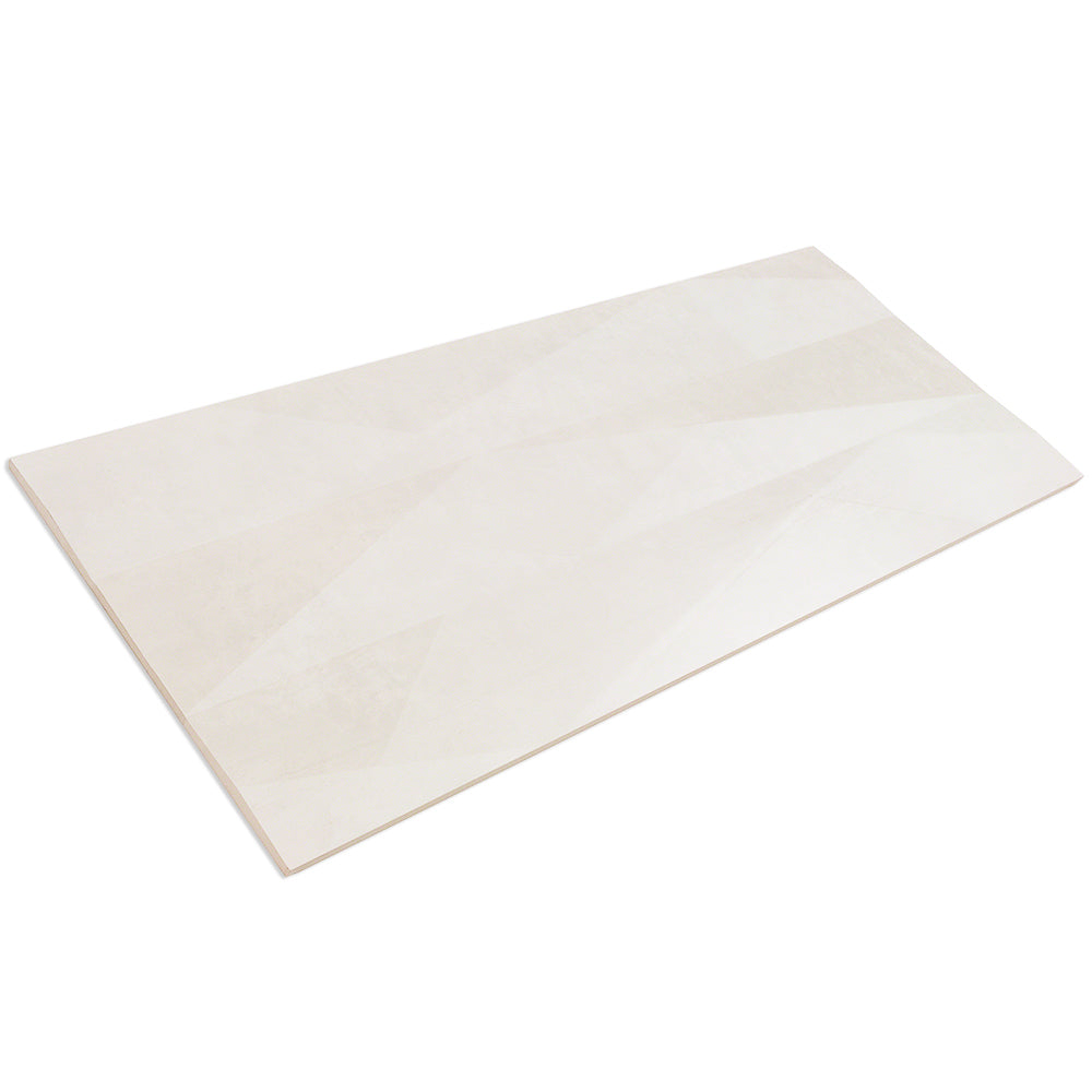 Instinct Murmur Canvas Beige 12x32 3D Matte Ceramic Wall Tile