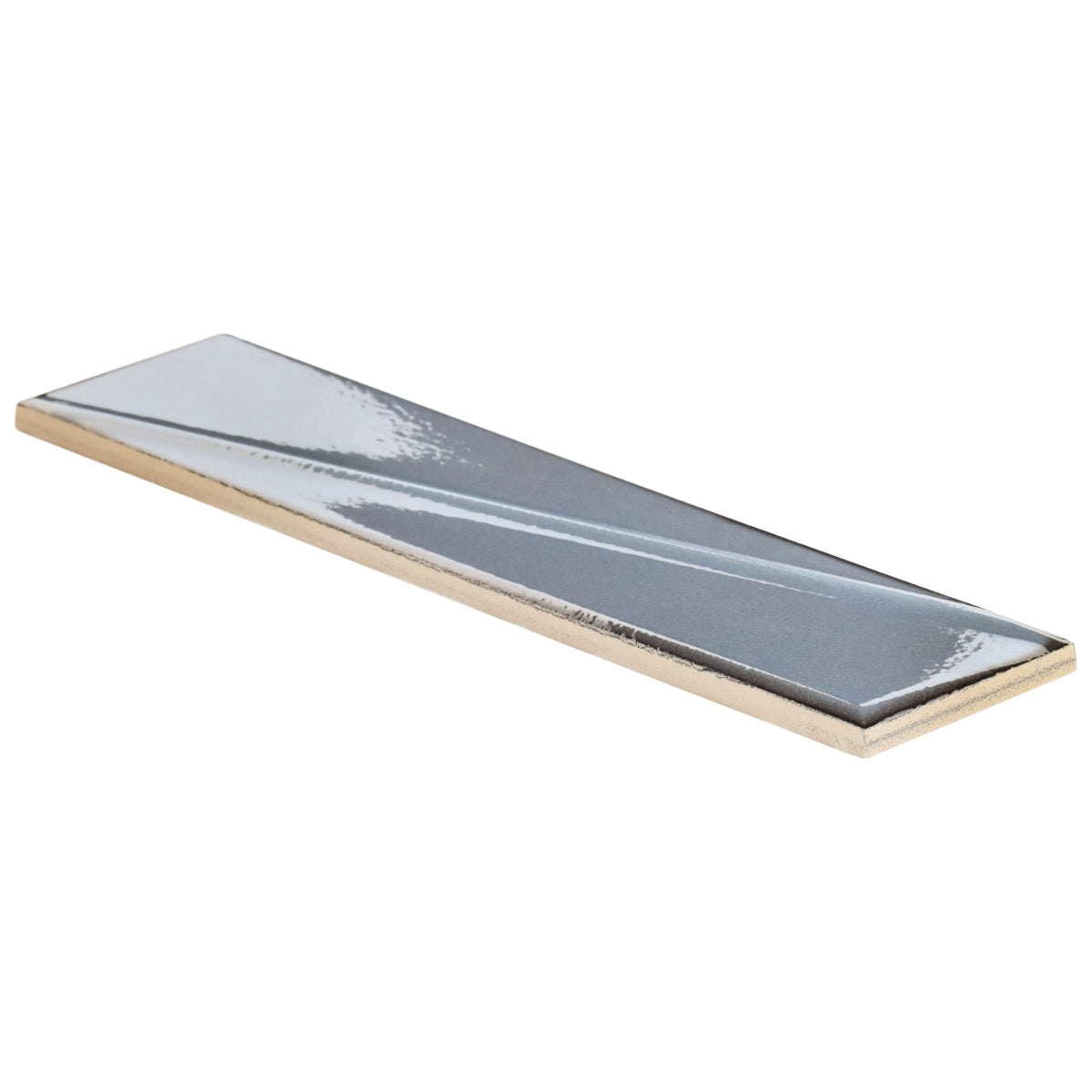 Axelle Misty Gray 3x12 3D Glossy Ceramic Subway Tile - Lux Tile