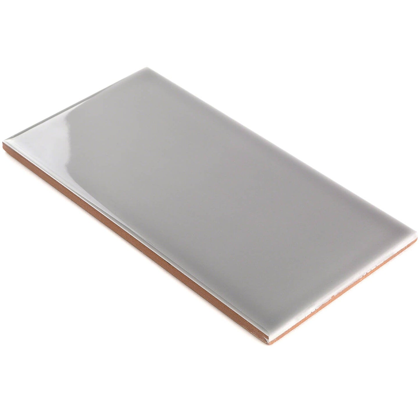 Vector Gris Gray 4x8 Polished Ceramic Subway Tile