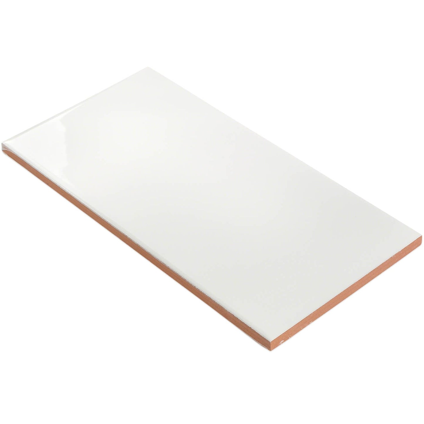 Vector Hueso White 4x8 Polished Ceramic Subway Tile - Lux Tile
