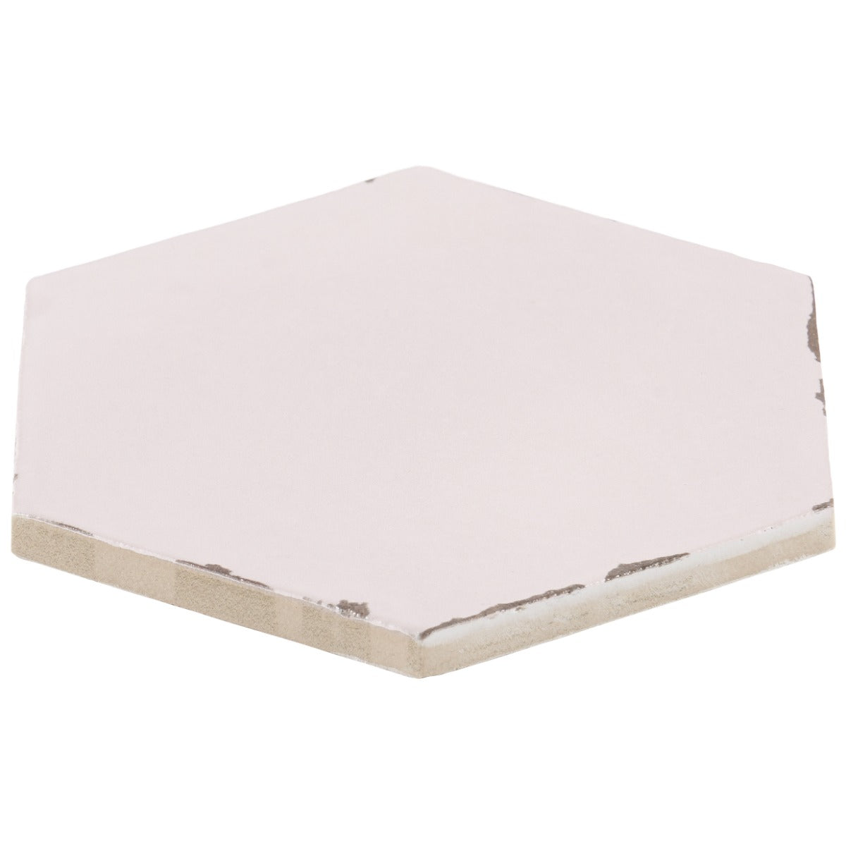 Sasha Hex Rose Pink Matte Porcelain Tile - 6" Hexagon