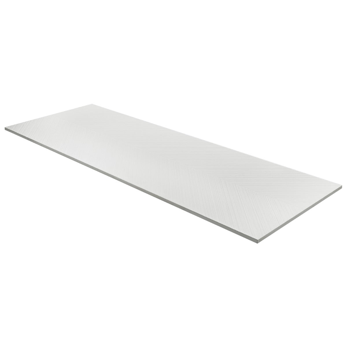 Plaster Arrow White 18x48 Textured Matte Ceramic Tile - Lux Tile
