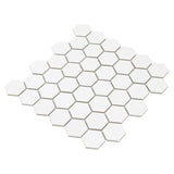 Serenity White 2" Hexagon Matte Porcelain Mosaic Tile by Lux Tile