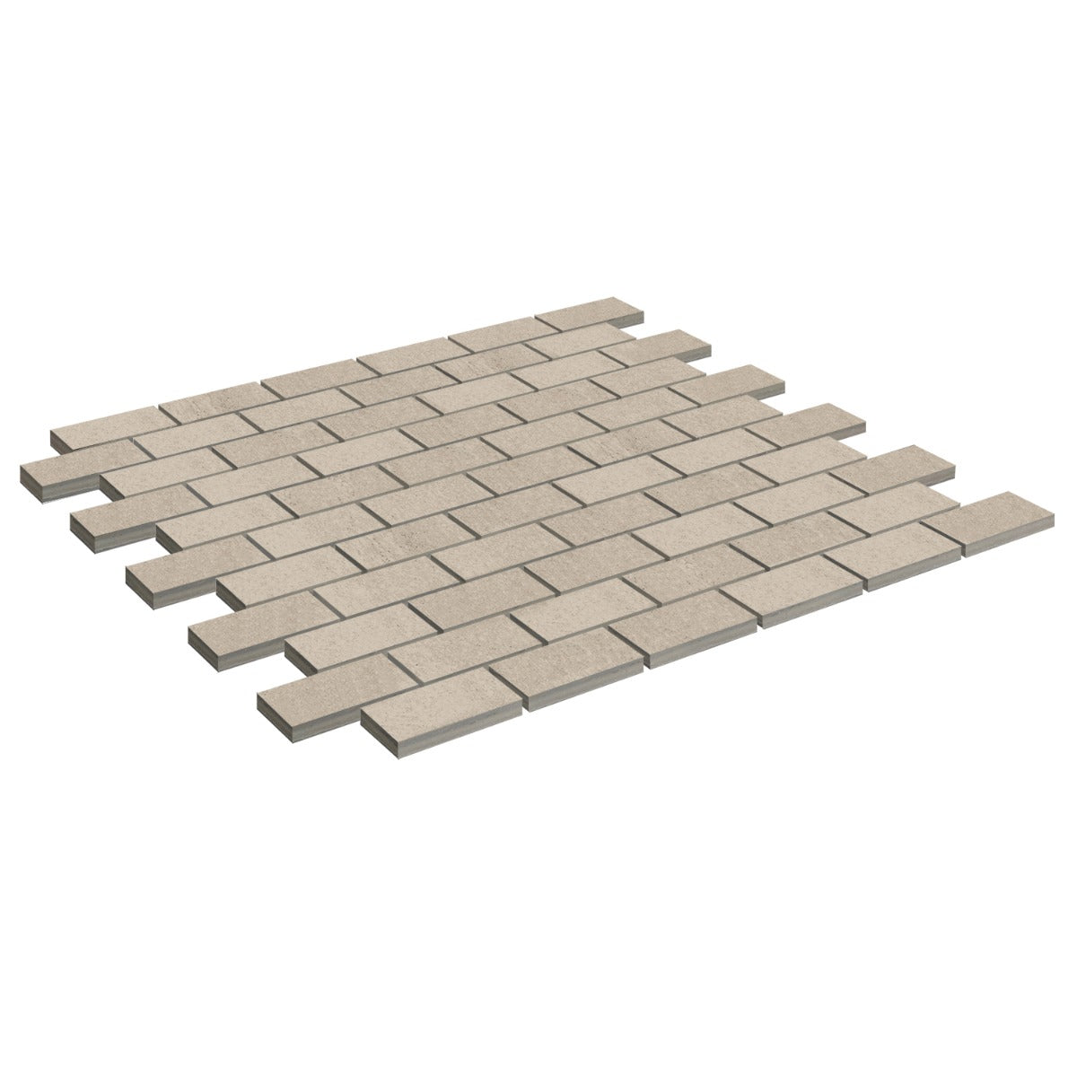 Karo Sand Beige 1x2 Brick Matte Porcelain Mosaic Tile