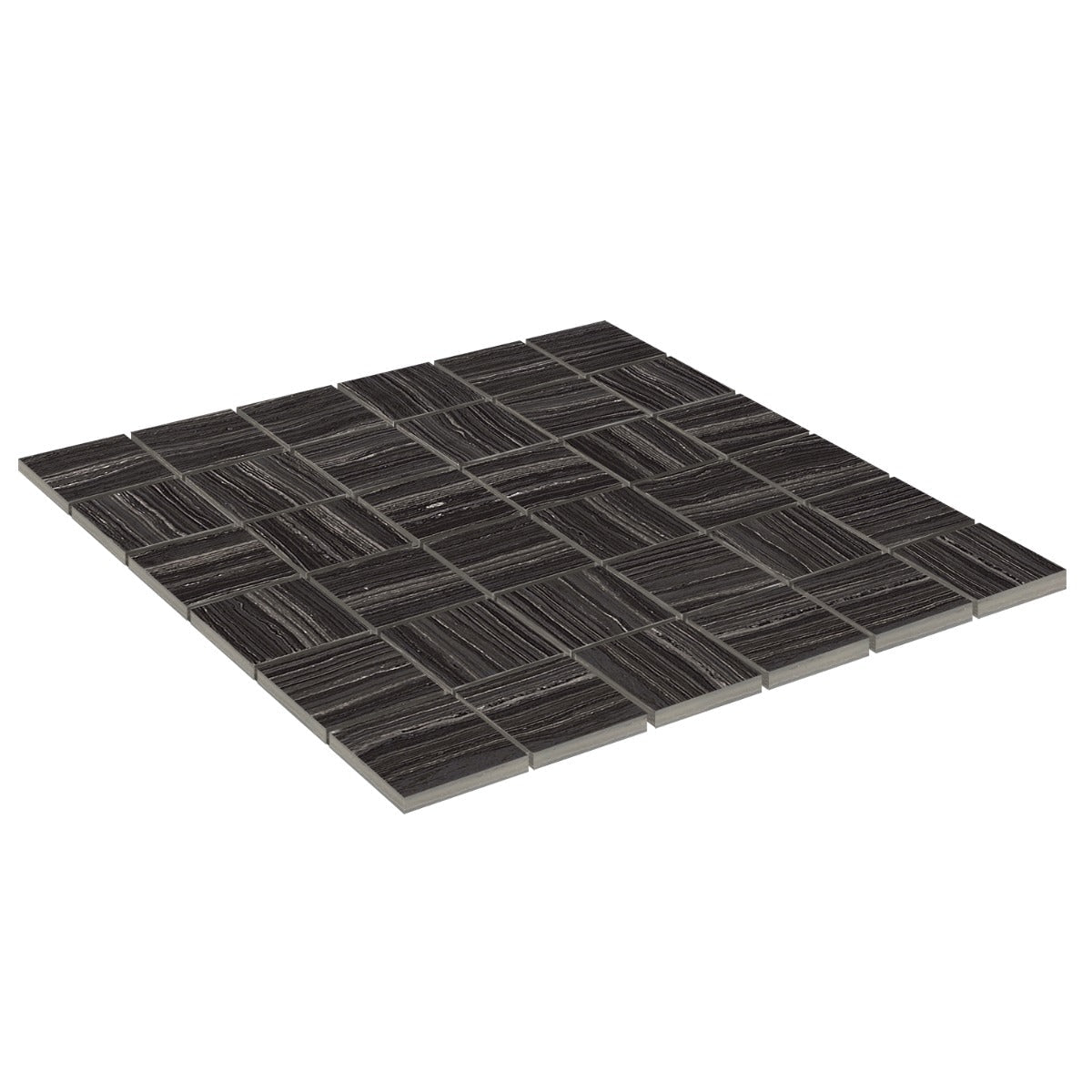 Miles Universe Black 2x2 Matte Porcelain Mosaic Tile - Lux Tile