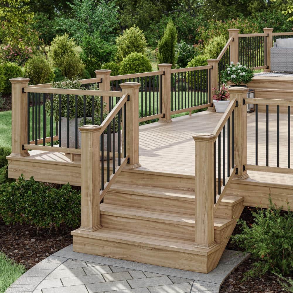 Deckorators 26 in. x .75 in. Satin Black Aluminum Square-Shaped Estate Baluster (100-Pack)