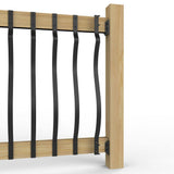 Deckorators 32-1/4 in. x 1 in. Satin Black Aluminum Baroque Baluster (60-Pack)