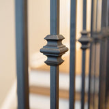 EVERMARK Stair Parts 5/8 in. Satin Black Metal Knuckle Baluster Fitting for Stair Remodel