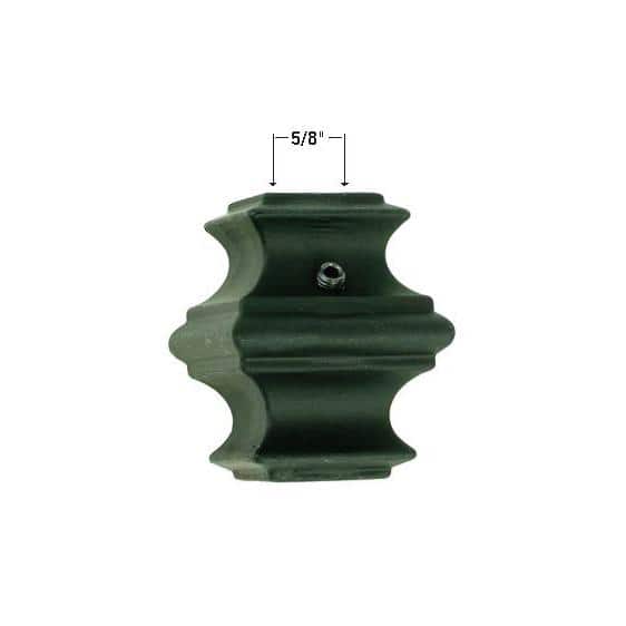 EVERMARK Stair Parts 5/8 in. Satin Black Metal Knuckle Baluster Fitting for Stair Remodel