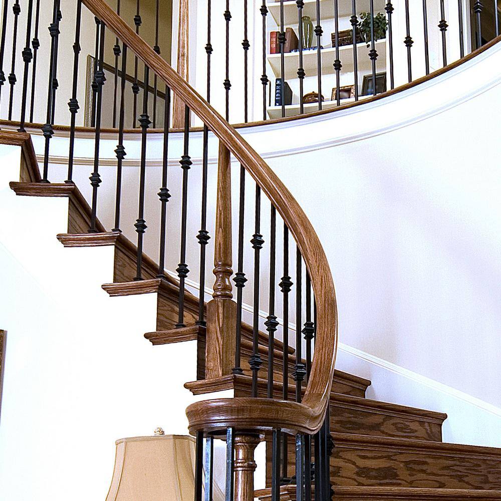 EVERMARK Stair Parts 5/8 in. Satin Black Metal Knuckle Baluster Fitting for Stair Remodel