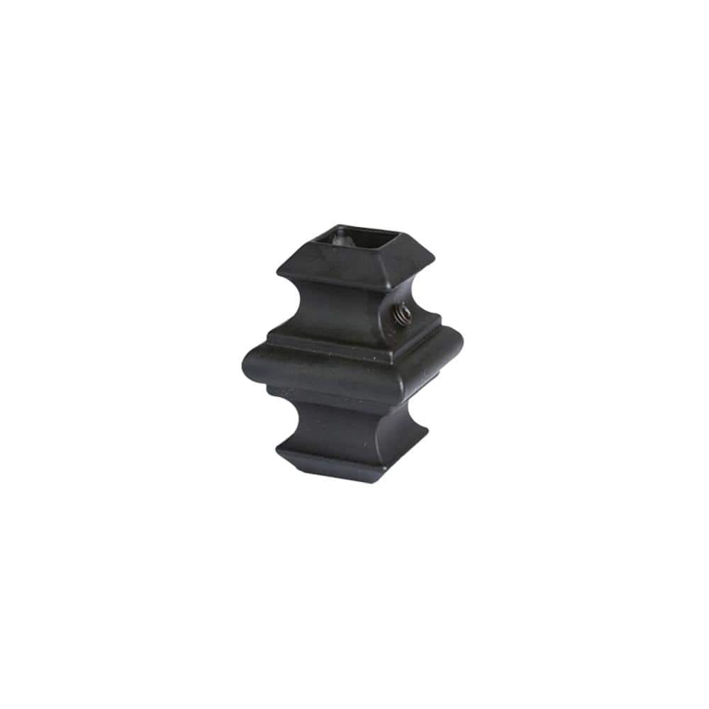 HOUSE OF FORGINGS Satin Black 16.5.1 1/2-inch Adjustable Knuckle Add-On Decorative Ornament for Iron Balusters