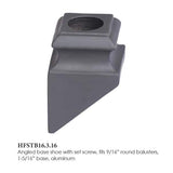 HOUSE OF FORGINGS Satin Black 34.3.16 Flat Base Shoes for 3/4 in. Square Mega 2 in. x 0.4 in. Iron Balusters for Stair Remodel