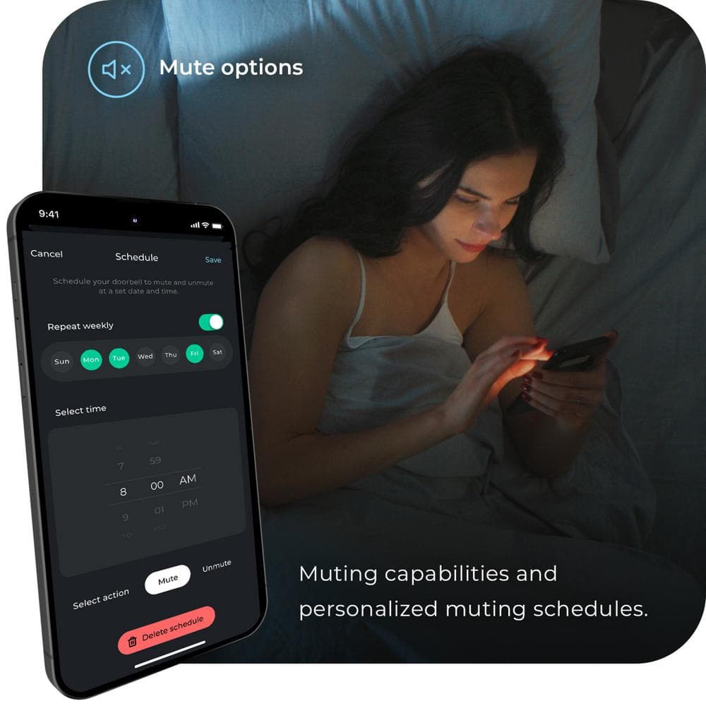Heath Zenith Black Plastic Wired Smart Video Doorbell