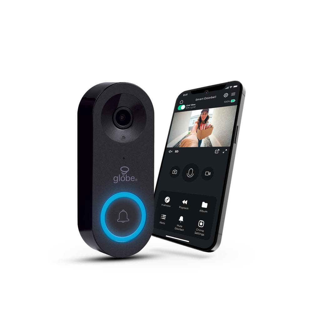 Heath Zenith Black Plastic Wired Smart Video Doorbell