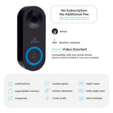 Heath Zenith Black Plastic Wired Smart Video Doorbell