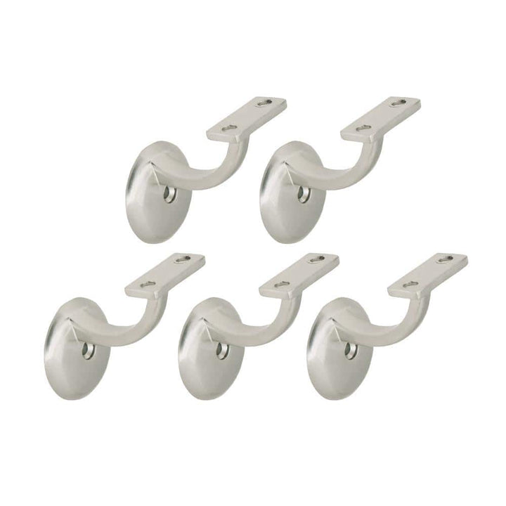 Design House Satin Nickel Jumbo Handrail Bracket (5-Pack)