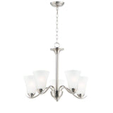 Maxim Lighting Vital 5-Light Satin Nickel Chandelier with Frosted Glass Shades