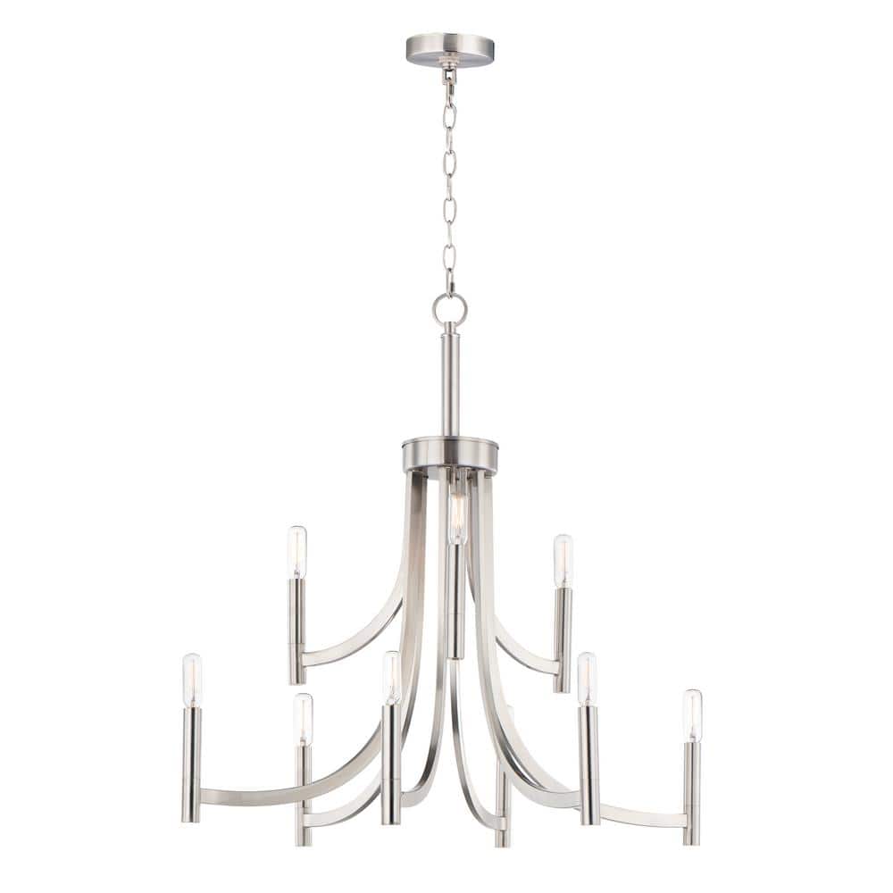 Maxim Lighting Lyndon 9-Light Satin Nickel Chandelier