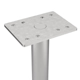 Richelieu 7-7/8 in. Satin Nickel Round Furniture Leg with Leveling Glide, Zinc/Steel