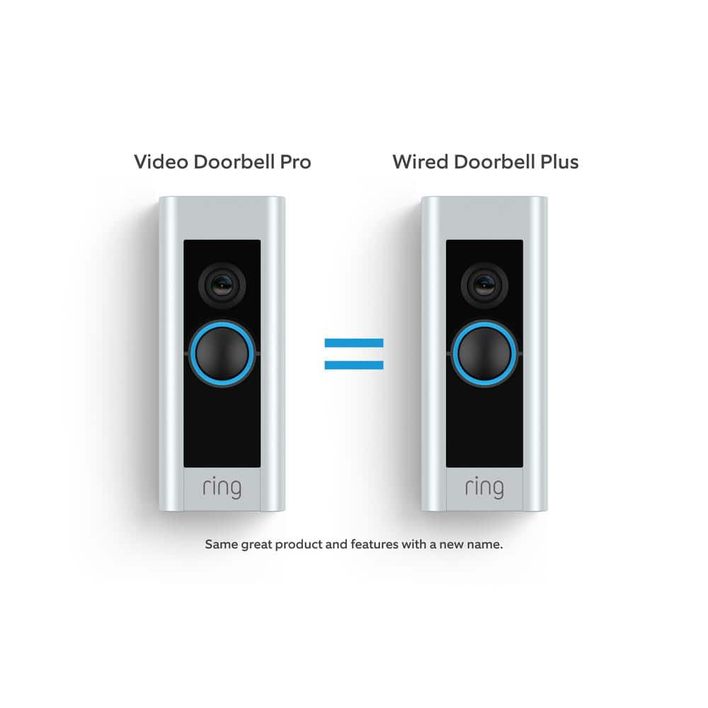 Ring Wired Doorbell Plus - Smart WiFi Video Doorbell Camera with Color Video Previews, Night Vision and Quick Replies