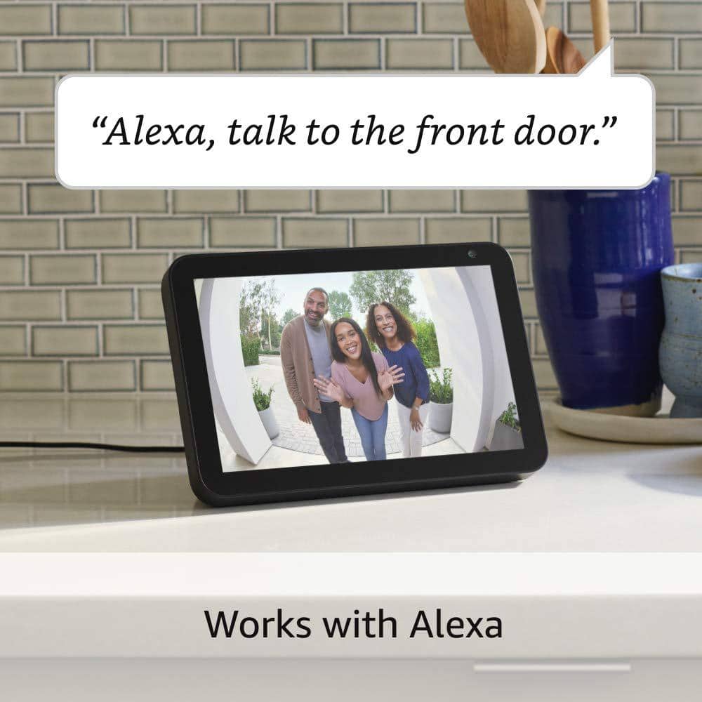 Ring Wired Doorbell Plus - Smart WiFi Video Doorbell Camera with Color Video Previews, Night Vision and Quick Replies