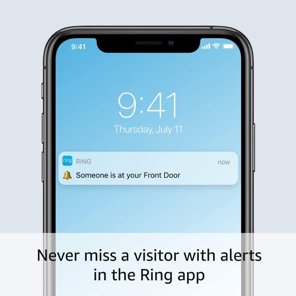 Ring Wired Doorbell Plus - Smart WiFi Video Doorbell Camera with Color Video Previews, Night Vision and Quick Replies