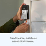 Ring Battery Doorbell with Head-to-Toe HD Video, Live View with 2-Way Talk, and Motion Detection-Satin Nickel, 2-Pack