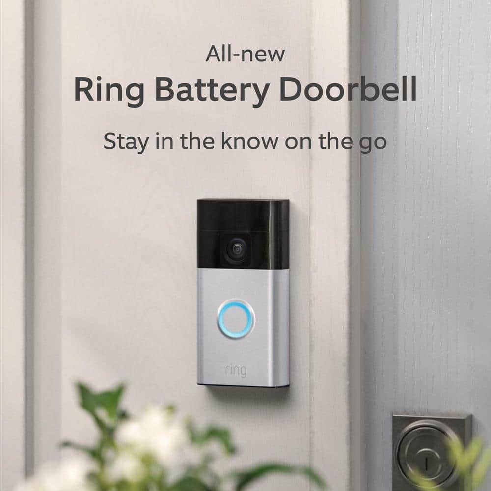 Ring Battery Doorbell with Head-to-Toe HD Video, Live View with 2-Way Talk, and Motion Detection-Satin Nickel, 2-Pack