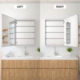 TaiMei 23 in. x 30 in. Frameless Recessed or Surface-Mount Beveled Single Mirror Bathroom Medicine Cabinet