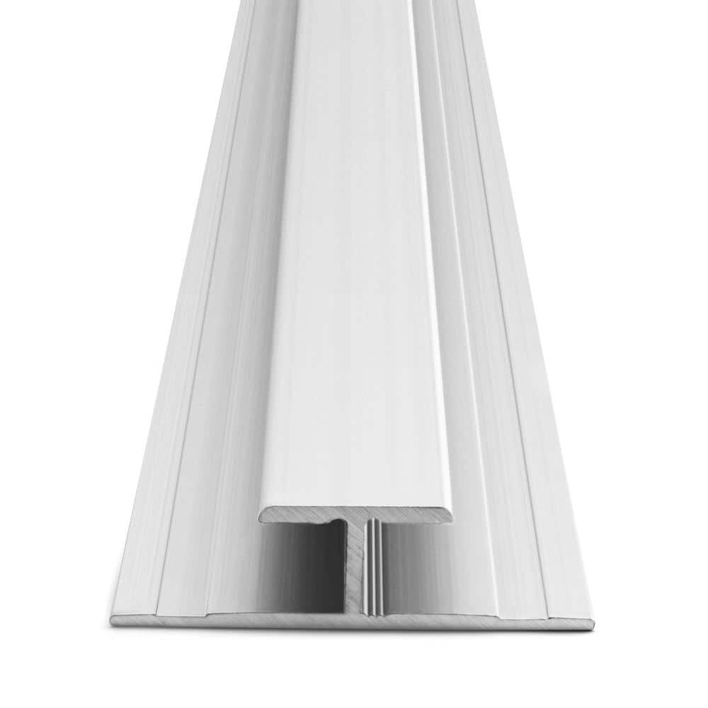 Aluminum T-Mold Floor Transition Strip, Satin Nickel, 5.5mm 1-1/4 in. x 84 in.