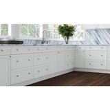 PELHAM & WHITE Keyport Shaker 36 in. W x 24 in. D x 34.5 in. H Plywood Tool-Free Ready To Assemble Sink Base Kitchen Cabinet in White